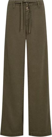 Mos Mosh Charlize Wide Leg Broek - Dames - Wijde Broeken - Groen - XL - Broeken
