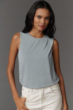 Central Park West Cupro Draped Tank Top