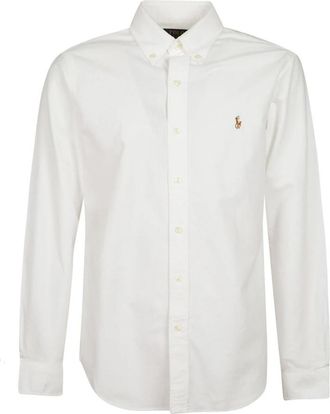 Ralph Lauren Cotton Oxford Shirt - Heren - Casual Overhemden - Wit - 2XL - Katoen - Overhemden