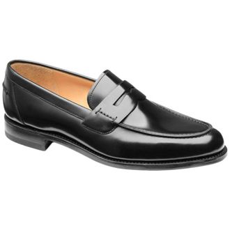 Loake 256B-BLK Leather Mens Slip On Shoes - Black - Size:UK 10.5