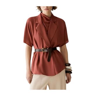 Pennyblack Dames, Blouses & Shirts, Rood, Maat: 2XS Zijde
