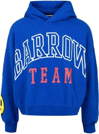 Barrow College Lettering Logo Sweatshirt - Heren - Hoodies - Blauw - M - Katoen - Hoodies & sweatvesten