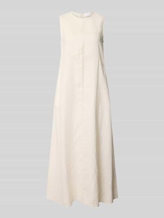Jake*s Relaxed Fit Midikleid aus reinen Leinen in Beige, Gr&ouml;&szlig;e 32
