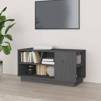 vidaXL TV Cabinet Grey 80x35x40.5 cm Solid Wood Pine vidaXL