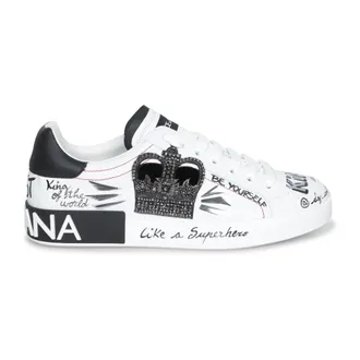 Dolce & Gabbana Sneakers, male, White, Size: 8 1/2 US Portofino Sneakers