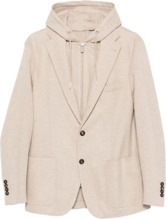 Eleventy Blazer met enkele rij knopen - Beige