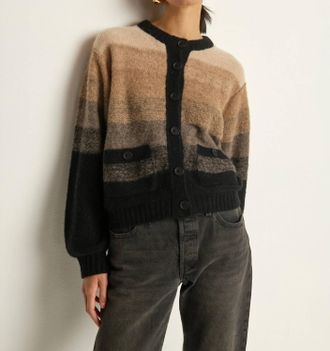 Nation Ltd Tessa Cardigan In Macchiato Ombre