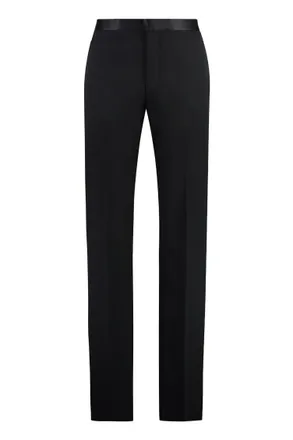 Givenchy Black Flat Front Pants