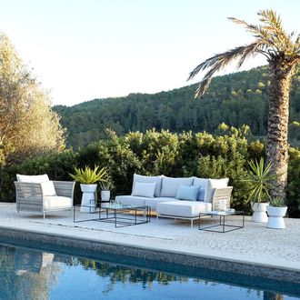 AM.PM Tuinfauteuil, gevlochten singels Leandra