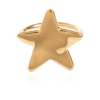 Jil Sander Rings, female, Yellow, Size: M Brass Ring