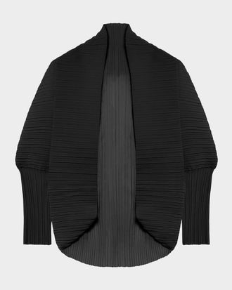 Max Mara Vesuvio Pliss&eacute; Chiffon Shrug Cape