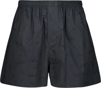 Balenciaga Katoenen Pyjamashorts - Heren - Korte Broeken - Grijs - M - Katoen - Korte Broeken