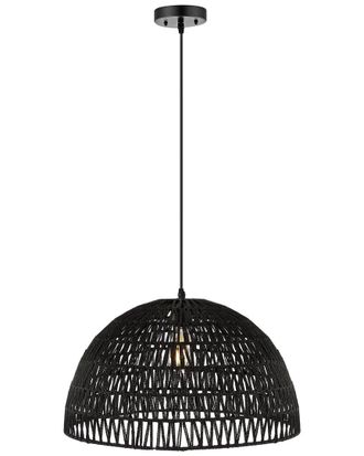 Jonathan Y Designs Jonathan Y Campana 20In Led Wicker Pendant