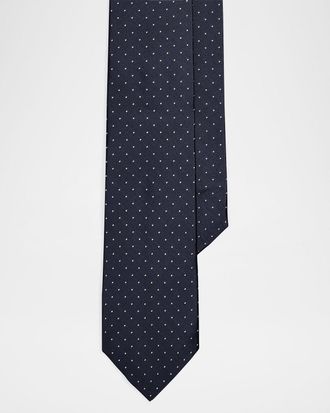 Ralph Lauren Purple Label Men & apos;s Dot Silk Tie