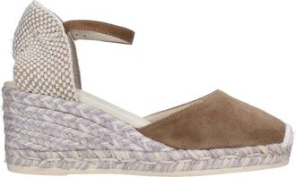 Espadrilles met hak Beige - Dames - Sleehakken - Beige - 41 EU - Su&egrave;de - Schoenen