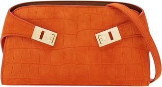 Ferragamo Cross Body Bags, female, Brown, Size: ONE SIZE Hug Mini Shoulder Bag