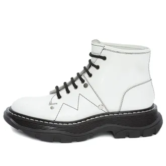 Alexander McQueen (WMNS) Alexander McQueen Tread Slick Boot Ivory Black 595469WHQSG9089