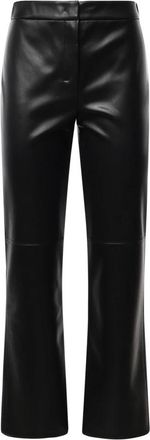 Max Mara Leather Broeken - Dames - Wijde Broeken - Zwart - S - Broeken