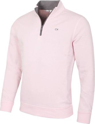 Calvin Klein Mens Rocky Half Zip Supersoft Sweater - Baby Pink - XXXXXL