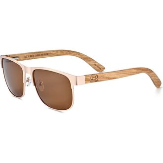 Earth Wood Troon Polarized Sunglasses in Zebra/brown at Nordstrom