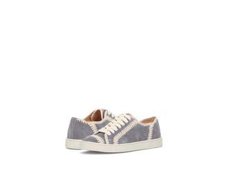 Frye Ivy Crochet Low Lace Sneaker Womens Shoes Blue Ash : 6 B - Medium, Suede