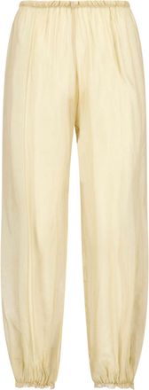 Paloma Wool Beige Weza Semi-Transparent Silk Trousers