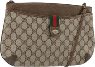 Gucci Pre-owned Cross Body Bags, female, Beige, Size: ONE SIZE Pre-owned Plastic Cross Body Bag