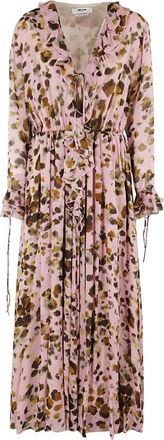 Msgm Elegante Jurk - Dames - Maxi kleedjes - Veelkleurig - XS - Kleedjes