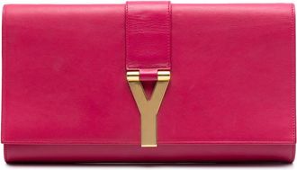 Saint Laurent Pre-owned Saint Laurent Leather Chyc Ligne Clutch 311213A.203419