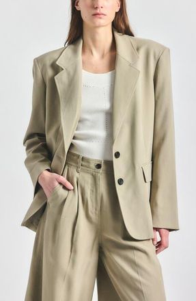 Derek Lam Poppy Relaxed Blazer in Silver Sage at Nordstrom, Size 12