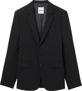 Sandro Virgin wool suit jacket in Black at Nordstrom, Size 48