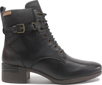 Pikolinos Malaga W6W-8953 Leather Textile Womens Lace Up Boots - Black - Size:UK 7-7.5