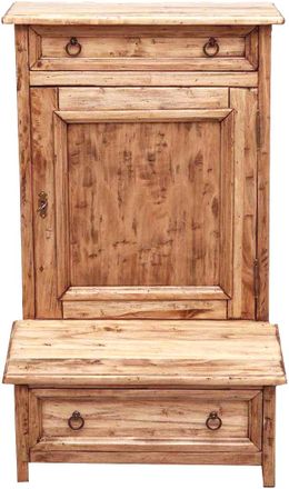 Biscottini International Rodillera De Madera Maciza De Tilo Acabado Con Efecto Natural 60x47x96 Cm