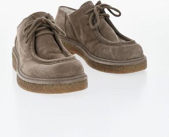 Bottega Veneta Suede Lace-Up Ankle Boots HADDOCK size 45