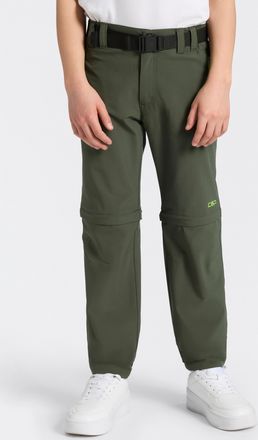 F.lli Campagnolo Zip-off-Hose CMP KID ZIP-OFF-PANT, Damen, Gr. 128, N-Gr, oil gr&uuml;n, Obermaterial: 89% Polyester, 11% Elasthan, Hosen Zip-off-Hose, Elastisch & Atmungsa