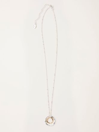Fat Face FatFace Silver Tone Double Hoop Necklace