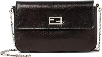 Fendi Tube Wallet On Chain - Dames - Schoudertassen - Zwart - ONE Size - Leer - Tassen