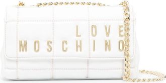 Love Moschino logo-appliqu&eacute; cross-body bag - women - Polyurethane - OS - White