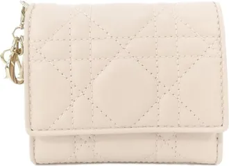 Dior Pink Leather Wallet (Tri-Fold) (Pre-Owned)