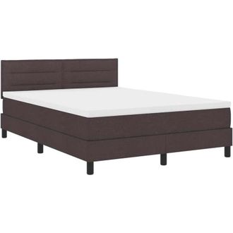 vidaXL Cama Tipo Box Spring Marr&oacute;n Oscuro 160 X 200 Cm Tela Vidaxl