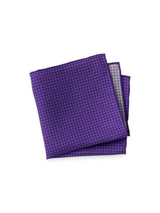 Paul Fredrick Houndstooth Silk Pocket Square