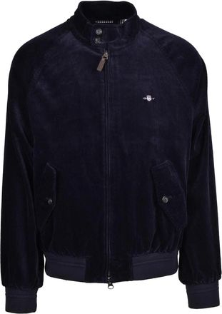 GANT Corduroy Harrington Jacket with Contrasting Check Lining