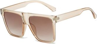 Generic Mens Large Frame Sunglasses Outdoor Womens Sports Sun Glasses(Clear)