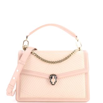 Bulgari Serpenti Forever Shoulder Bag Quilted Leather Medium
