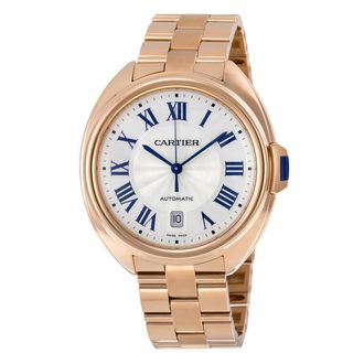 Cartier Pre-owned Cartier Cle Silvered Flinque Dial Mens Watch WGCL0002