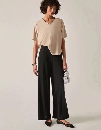 James Lakeland Womens Black Palazzo Pants - Size: 16