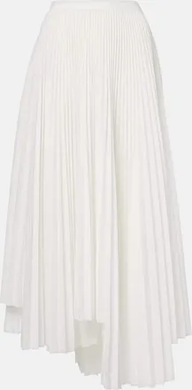 Plan C Pliss&eacute; asymmetric muslin maxi skirt