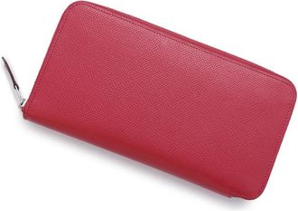 Hermès Silkin Bougainvillier Epsom Leather Long Wallet (Bi-Fold) (Pre-Owned)