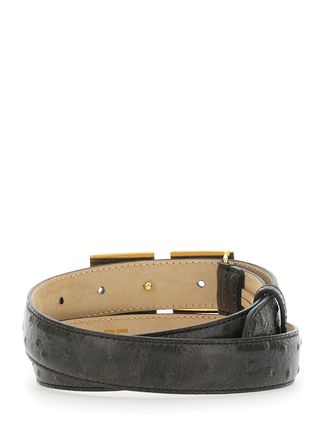 Elisabetta Franchi Womens Belt, Brown Leather
