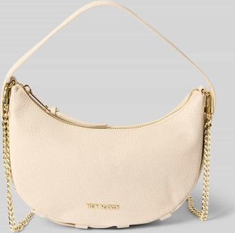 Hey Marly Handtasche aus Rindsleder-Mix mit Label-Applikation in Ecru, Gr&ouml;&szlig;e 1